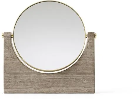 Audo Pepe Marmor Spejl Messing/ Wood Grain Marmor